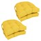 16-inch Solid Twill U-shaped Tufted Chair Cushions (Set of 4) - Sunset